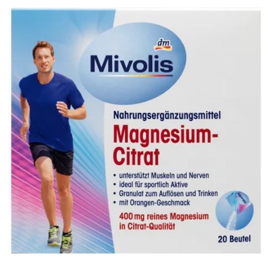 Цитрат магния в порошке Mivolis Magnesium Citrate по 6гр. 20шт. Германия 4058172309274