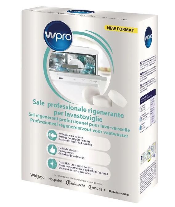 Сіль регенеруюча для посудомийної машини (1,0кг) Whirlpool оригінальна 484000008588
