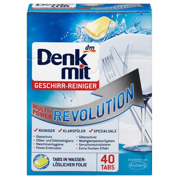 Таблетки для посудомийної машини Denkmit Multi-Power Revolution 40шт 4066447242393