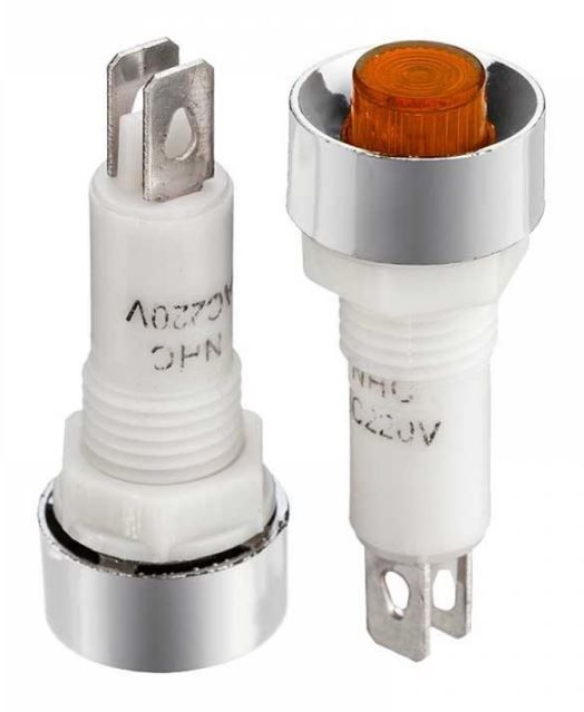 Світлодіодний індикатор NHC-10 220V жовтий d=10мм Daier 1013210