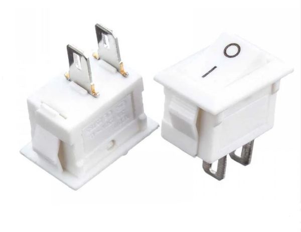 Перемикач KCD1-101 ON-OFF 6А 2pin білий Daier 1015592