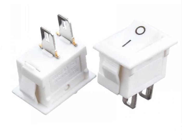 Перемикач KCD1-101 ON-OFF 6А 2pin білий Daier 1015592