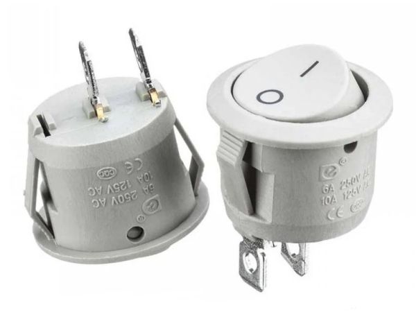 Перемикач KCD1-101-5 ON-OFF (2pin) Сірий Daier 1015618