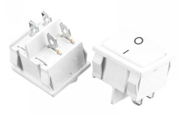 Перемикач KCD1-201-6, ON-OFF, (6 pin) 20А білий 1015674 Daier