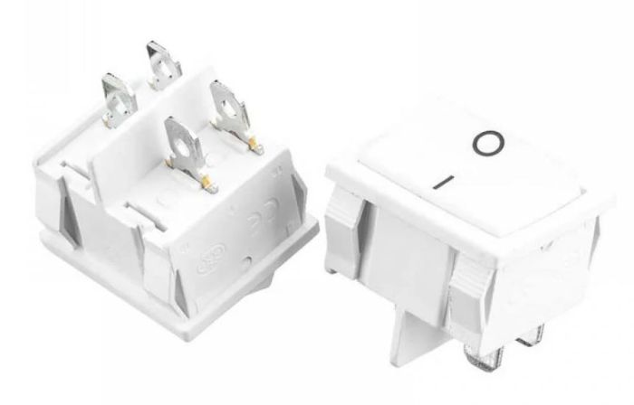 Перемикач KCD1-201-6, ON-OFF, (6 pin) 20А білий 1015674 Daier