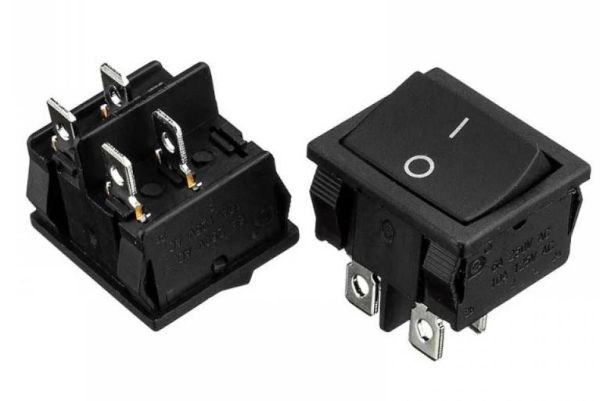 Перемикач KCD1-201-6 ON-OFF (6pin) 20А чорний Daier 1015675
