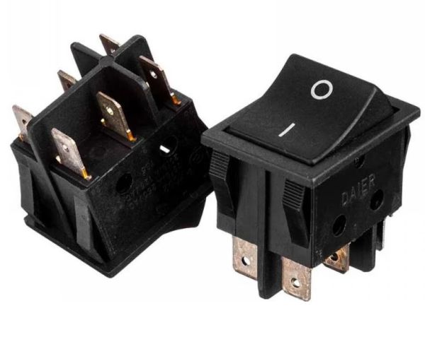 Перемикач KCD2-202-2, ON-ON, 16А (6 pin), 250V, 27.8х21.8мм Daier&nbsp;1015708