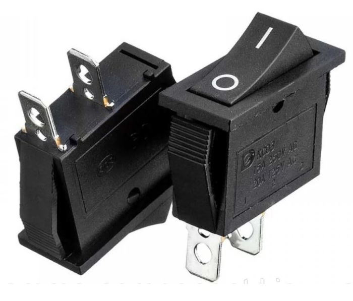 Перемикач KCD3-101, ON-OFF, (2pin) 15А чорний 27.8х10.5мм Daier 1015725