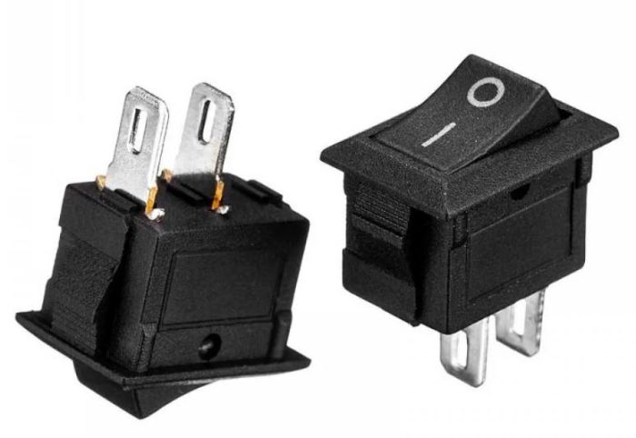 Перемикач KCD5-101, ON-OFF, (2pin) 3А чорний 13.8х9мм Daier 1015751