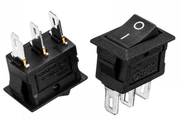 Перемикач KCD5-102, ON-ON, (3pin) чорний 3А Daier 1015769