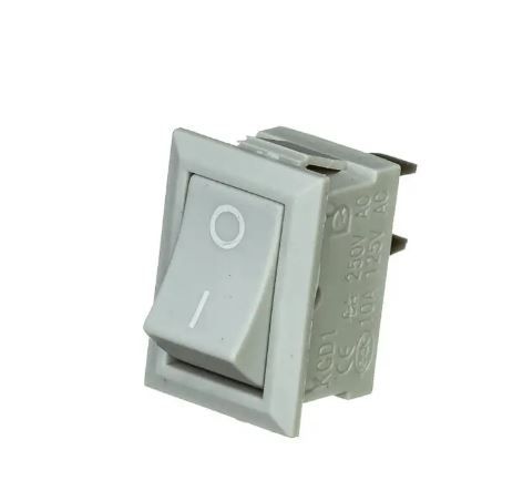 Перемикач KCD1-101 ON-OFF 6А 250В 2pin сірий Daier 1015595