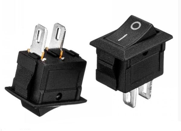 Перемикач KCD1-101 ON-OFF 6А 250В (2pin) чорний Daier 1015596