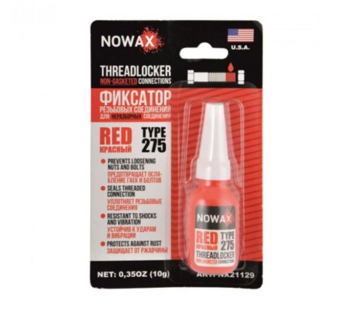 Фіксатор різьблення червоний Nowax США SCR-013