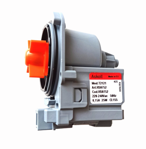 Насос зливний для пральної машини Bosch T2121 клеми спереду разом 25W RS0752