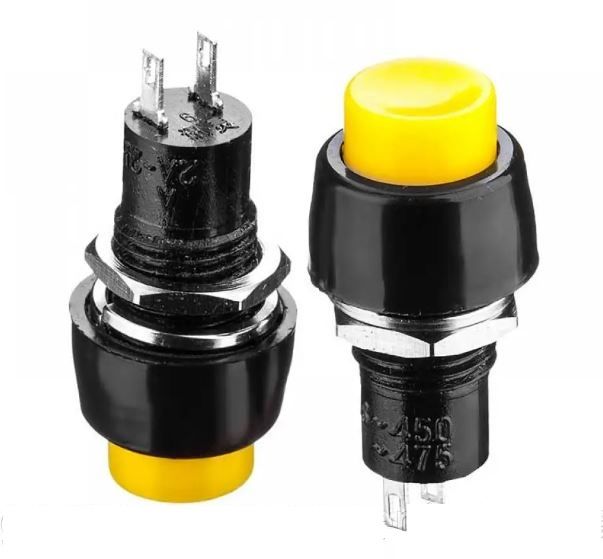 Кнопка натискна з фіксацією DS-450 ON-OFF 2А жовтий Daier 1014172