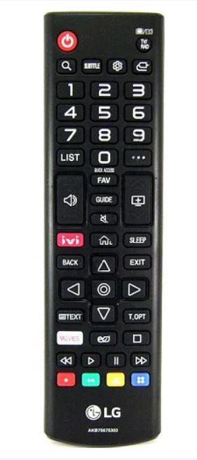 Пульт дистанційного керування телевізора LG оригінальний AKB75675303