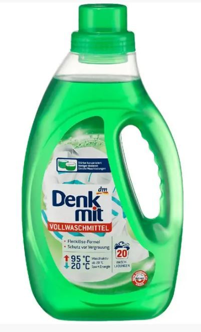 Гіпоалергенний Гель для білого і світлого білизни Denkmit Vollwaschmittel 1,1 л.(Німеччина)