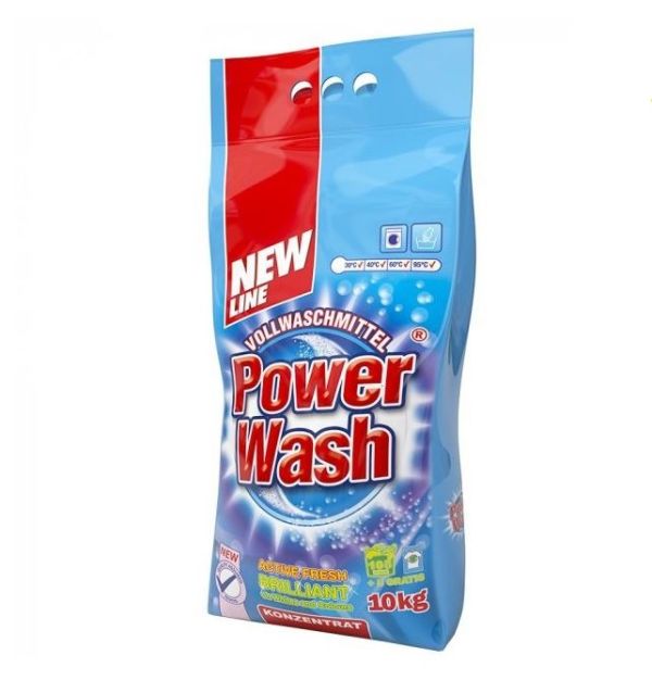 Пральний порошок універсальний для прання білих та кольорових тканин Power Wash 10 кг Німеччина DM-001