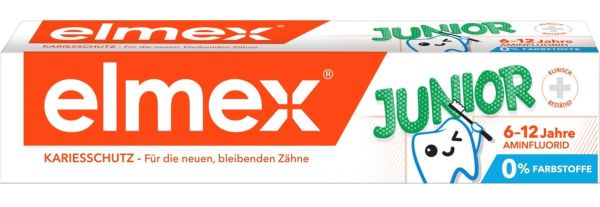Зубная паста детская Elmex Junior  от 6 до 12 лет 75 мл Германия 4007965146008