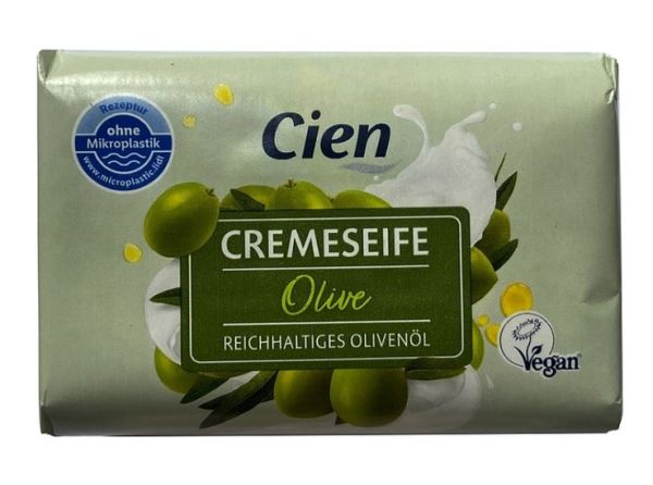 Крем-мило Cien Cremeseife Olive Natural Oils оливкова олія та екстракт пальмового дерева 150гр. 4056489997603