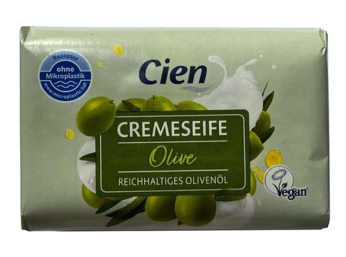 Крем-мило Cien Cremeseife Olive Natural Oils оливкова олія та екстракт пальмового дерева 150гр. 4056489997603