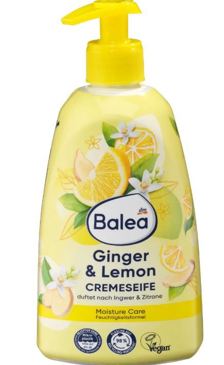 Рідке крем-мило для рук у дозаторі Balea Ginger Lemon 500мл 4066447377026