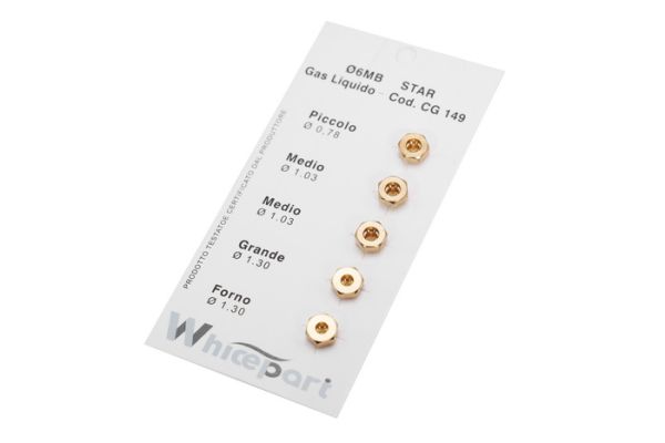 Комплект жиклеров для газовой плиты под баллонный газ 6MB GPL  (M6x0.75) CODCG149