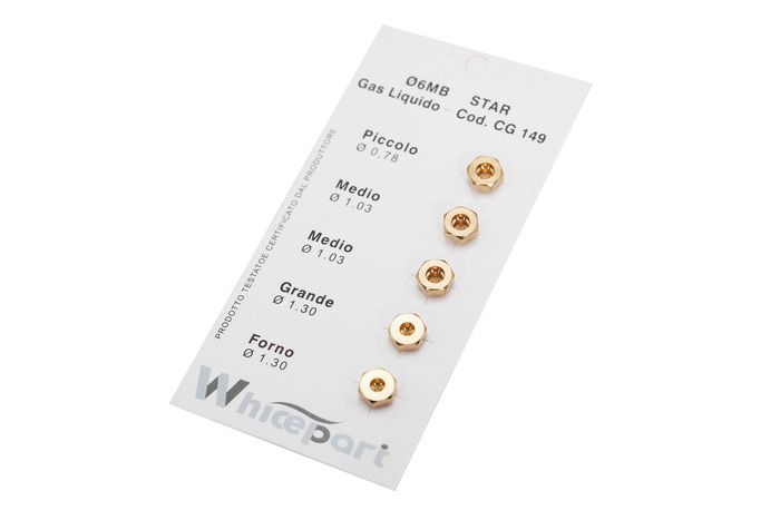 Комплект жиклеров для газовой плиты под баллонный газ 6MB GPL  (M6x0.75) CODCG149