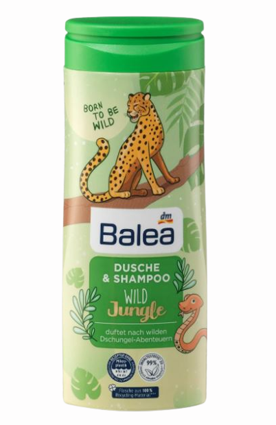 Шампунь-гель для душа для детей Balea Wild Jungle 300 мл 4066447101713