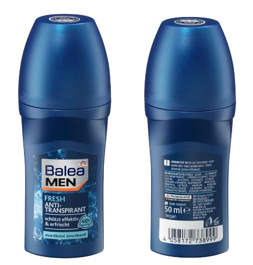 Дезодорант для чоловіків кульковий Balea Fresh 50 мл 4058172738999