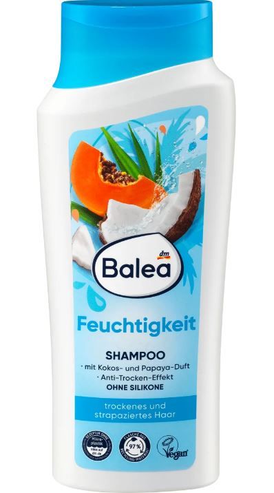 Шампунь для сухих и поврежденных волос Balea Feuchtigkeit  укрепляющий B3 и B5 300мл. 4058172921025