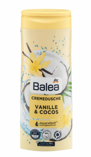 Крем-гель для душу Balea Cremedusche Vanille und Cocos 300мл Німеччина 4066447234275
