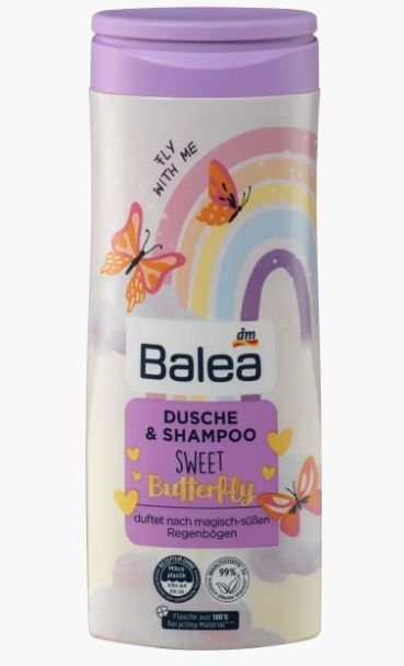 Шампунь гель для душа детский Balea Sweet Butterfly 300мл 4066447101676