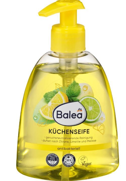 Жидкое кухонное мыло в дозаторе Balea Kuchenseife Zitrone Limette und Melisse 300мл 4066447376944