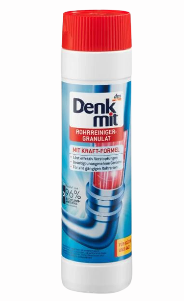 Засіб для прочищення труб Denkmit Denkmit Rohrreiniger mit Kraft-Formel 600гр. Німеччина 4066447080773