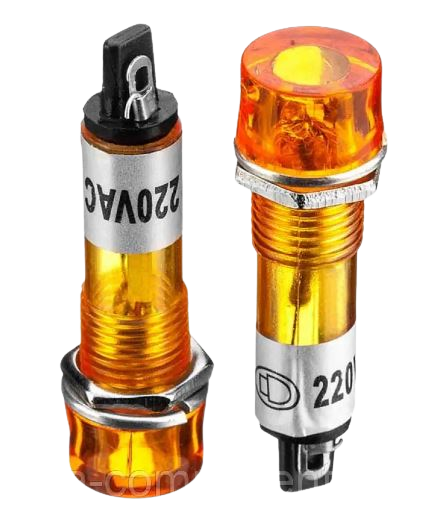 Світлодіодний індикатор XD10-3 220V жовтий d=10мм Daier 1013215
