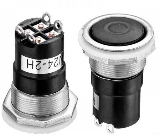 Кнопка натискна без фіксації AN 24-Z ON-(ON) SPDT 4PIN 6A 250V Daier 1014140