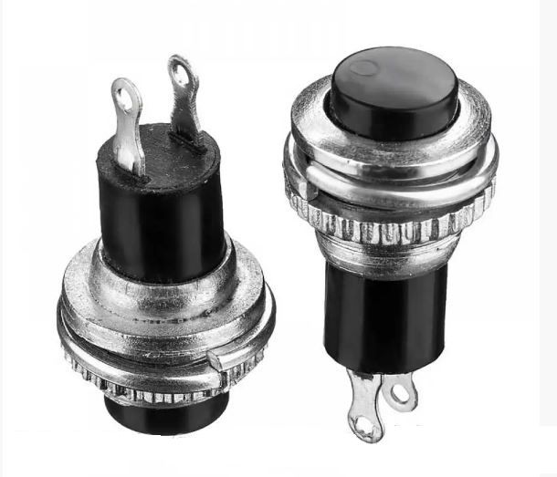 Кнопка натискна без фіксації DS-316 OFF-(ON) чорний 0,5А Daier 1014168