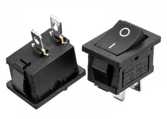 Перемикач KCD1-101-1 ON-OFF 6А (2pin) чорний Daier 1015600