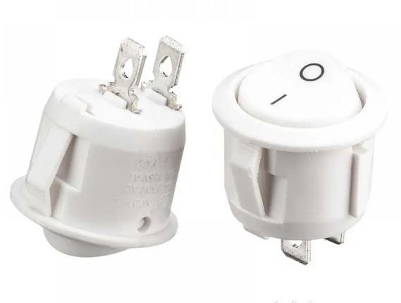 Перемикач KCD1-101-5 ON-OFF (2pin) білий 250В 6А Daier 1015617