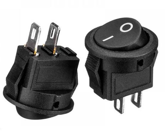 Перемикач KCD1-101-8 ON-OFF (2pin) чорний 250В 6А Daier 1015624