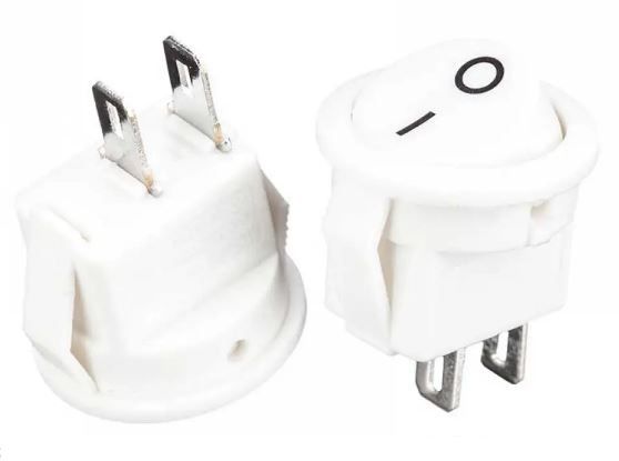 Перемикач KCD5-101-2 ON-OFF (2pin) білий 250В 3А Daier 1015758