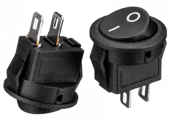 Перемикач KCD5-101-2 ON-OFF (2pin) чорний 250В 3А Daier 1015761