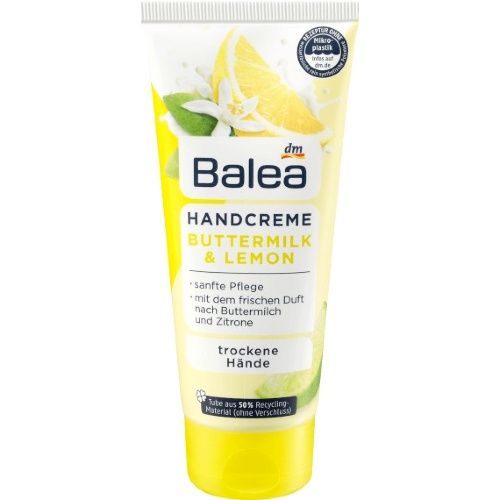 Крем для догляду за сухою шкірою рук Balea Kamille Buttermilk $ Lemon 100 мл Німеччина 4058172737831