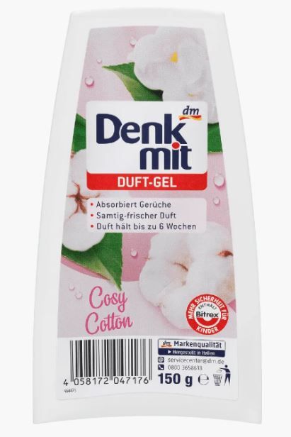 Освіжувач гелевий повітря Denkmit Duft-Gel Cosy Cotton 150гр. 4058172047176