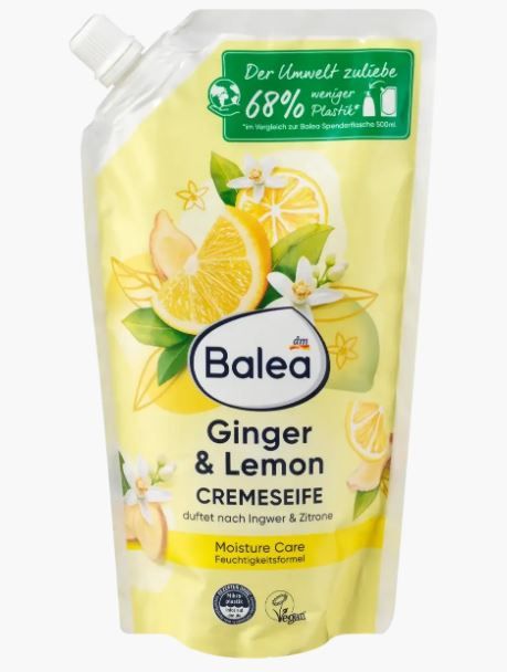 Рідке крем-мило для рук(запаска) Balea Ginger &amp; Lemon 500мл 4066447377064