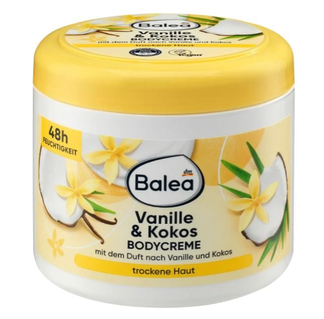 Крем для тіла зволожуючий Balea Vanille+Cocos 500мл 4066447109399