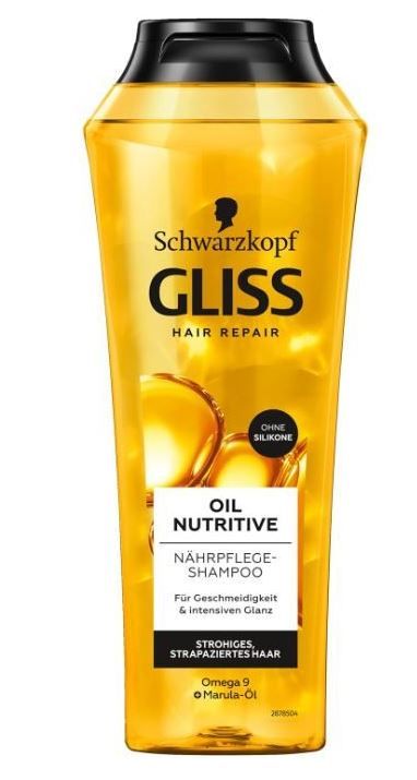 Шампунь для волос Schwarzkopf Gliss Oil Nutritive масло марулы и олеиновая кислота 250мл 4015100335507