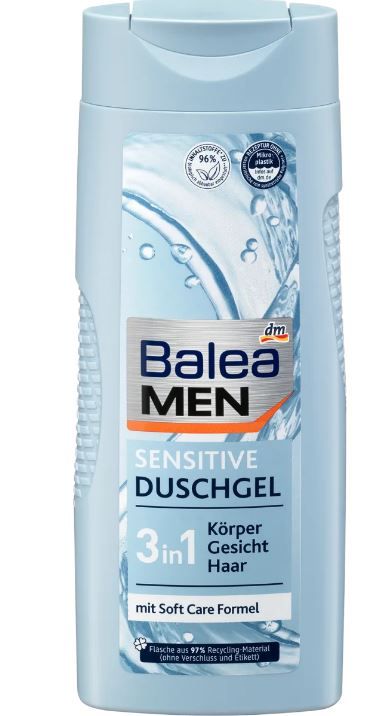Гель для душу Balea Men Sensetive 3 в 1 300мл Німеччина 4066447576696