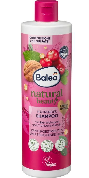 Шампунь для волосся Balea Natural Beauty Winter живильний для сухого та пошкодженого волосся 400мл 4066447438864